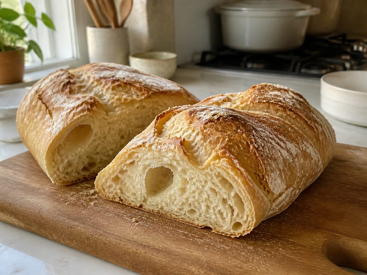 Baguette Rustica, plated for serving