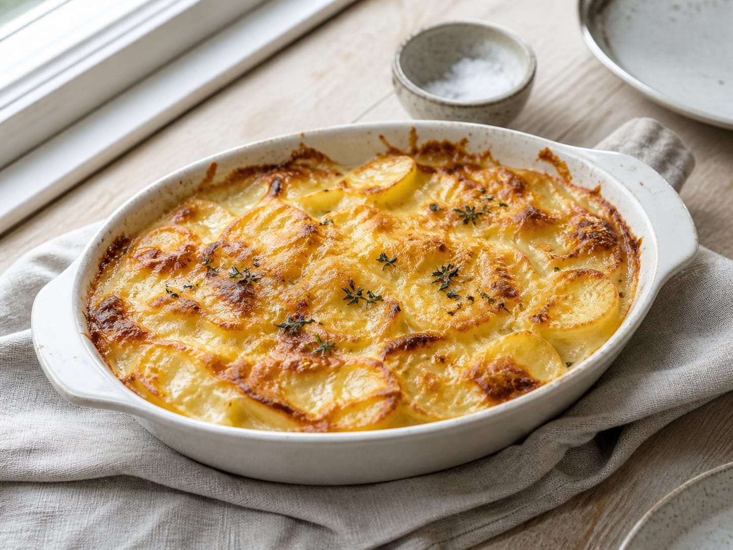 Kartoffelgratin ruck-zuck, plated for serving