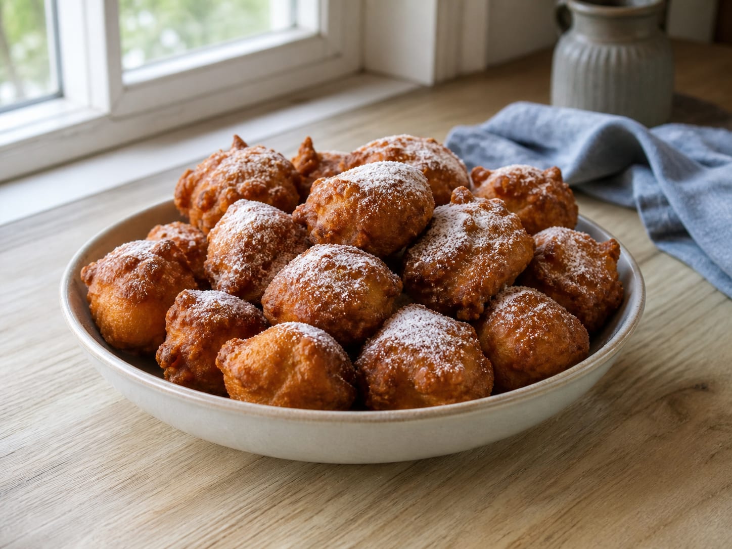 Quarkbällchen (Nautzen), plated for serving