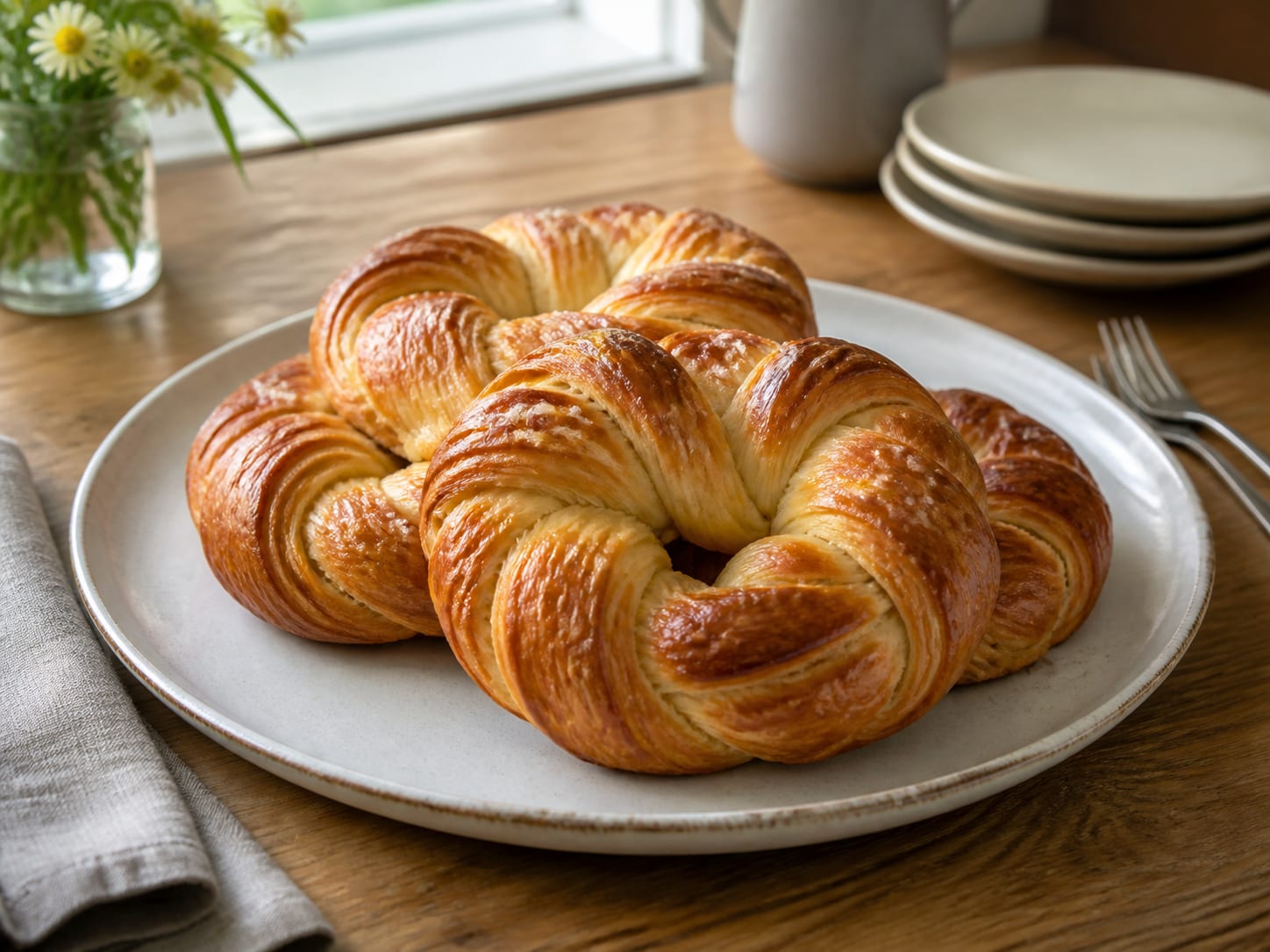 Skandinavische Kringler, plated for serving